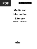 Media and Information Literacy: Quarter 1 - Module 4