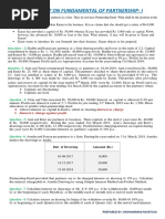 CLASS 12 ACCOUNTS WORKSHEET ON FUNDAMENTALS OF PARTNERSHIP Mr. Md. Murtuja