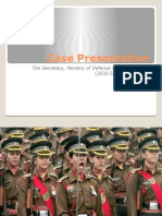 Case Presentation: The Secretary, Ministry of Defence v. Babita Puniya