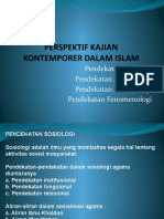 Perspektif Kajian Kontemporer Dalam Berbagai Pendekatan