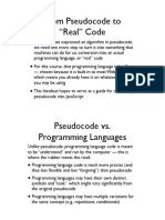 From Pseudocode To "Real" Code