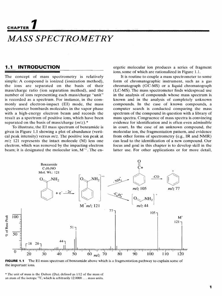 Silverstein Chapter 1 Mass Spectrometry Descargar gratis PDF Mass