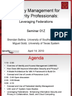 Identity Management For Security Professionals:: Leveraging Federations Seminar 01Z