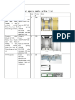 Elevator Spare Parts Price List