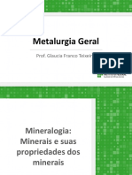 Notas de Aulas - Metalurgia Geral - Mineralogia
