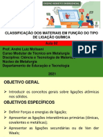 Classificação de Materiais por Ligação Química