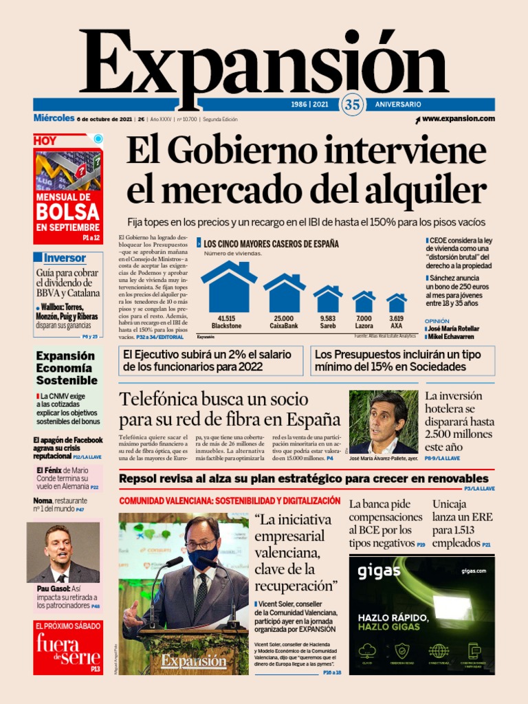 Expansion 6 Octubre 21 Pdf Deuda Inversiones