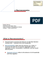 Introduction To Macroeconomics: Session 01