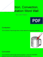 Conduction, Convection, and Radiation Word Wall