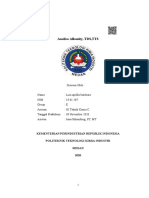 Laporan Analisa Alkalinity TDS, TSS Liza Aprilla1801107.