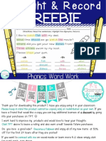 Freebie: Phonics Word Work