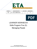 PA L4 - SP5 - Learner WorkBook