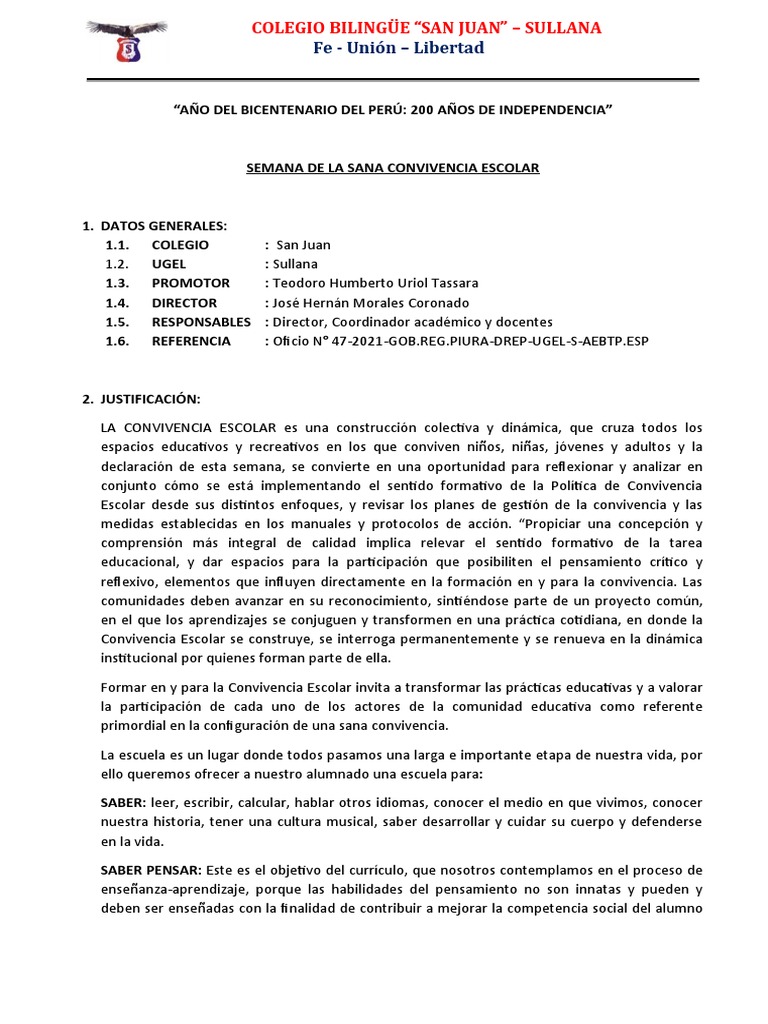 Actividades para la Convivencia Escolar | PDF | Aprendizaje | Tolerancia