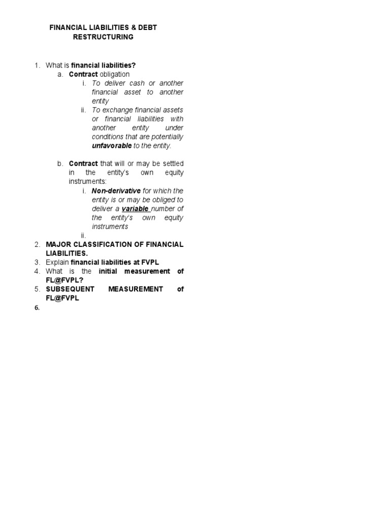 Financial Liabilities | PDF