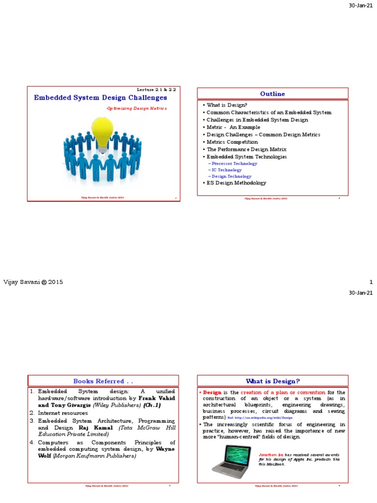 1.4 - LECTURE-Embedded System Design Challenges - EC702 - ES | PDF ...