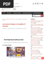 Low System Voltage On Caterpillar ET Software - Blog - Teknisi