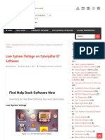 Low System Voltage On Caterpillar ET Software - Blog - Teknisi