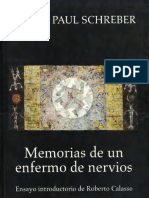 Memorias de Un Enfermo de Nervios Daniel Paul Schreber