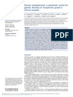 Human Toxoplasmosis A Systematic Review For Genetic Diversity of Toxoplasma Gondii in Clinical Samples