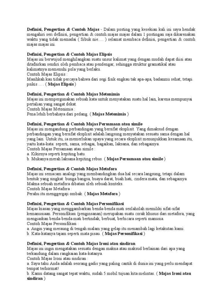 Puisi Yang Mengandung 5 Majas Koleksi Puisi