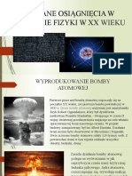 Fizyka - Wybrane Osiągnięcia (Prezentacja)