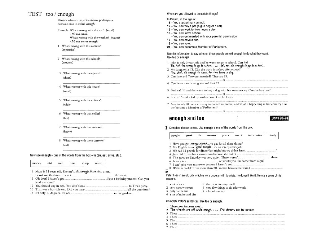 TEST Too Enough | PDF