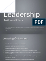 Leadership: Trait S and Ethics