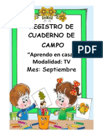 Cuaderno de Campo Setiembre