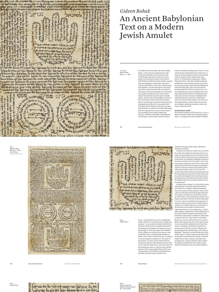 Bohak, An Ancient Babylonian Text On A Modern Jewish Amulet | PDF