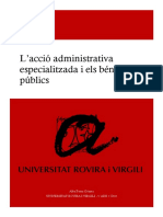 L'acciÃ Administrativa Especialitzada I Els Bã©ns Pãºblics