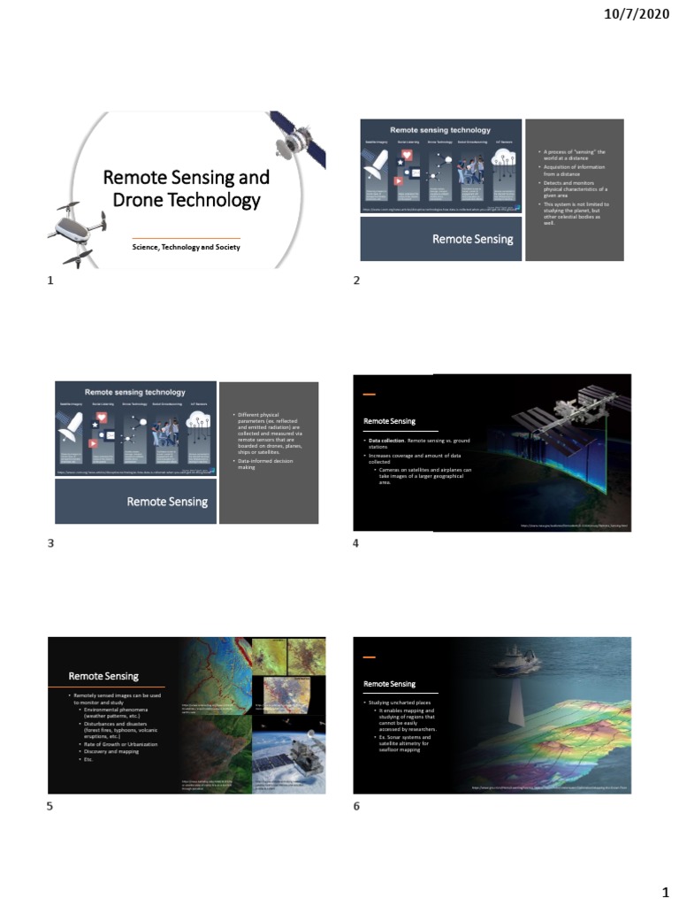Remote Sensing and Drone Technology Insights | PDF | Electromagnetic ...