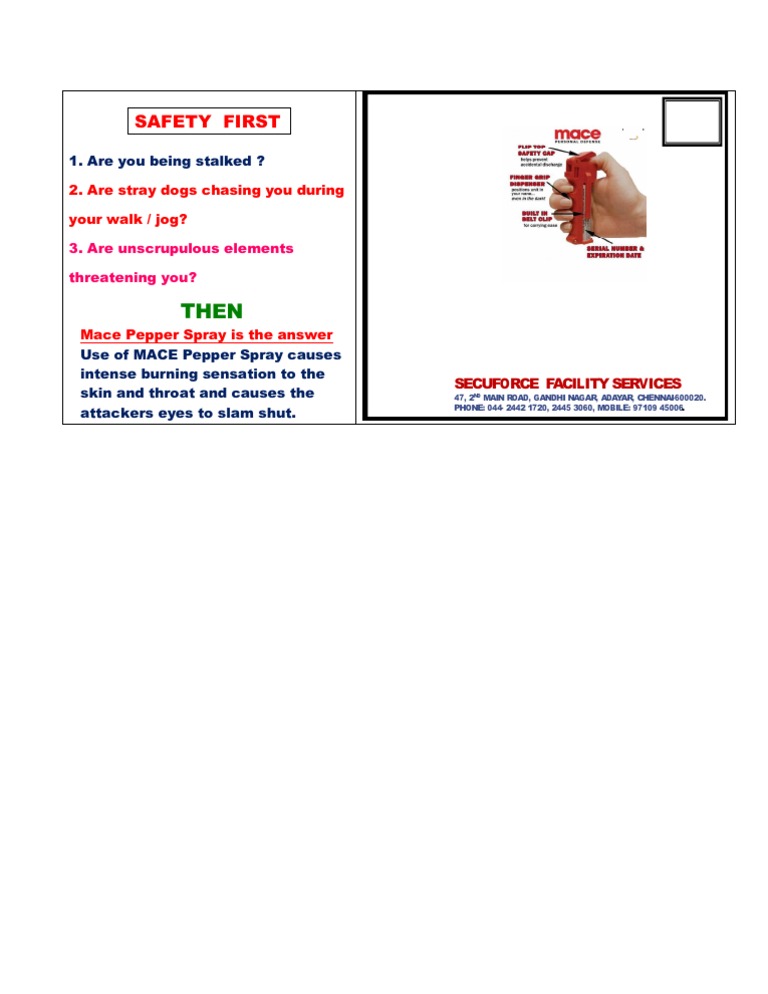 Safety First | PDF
