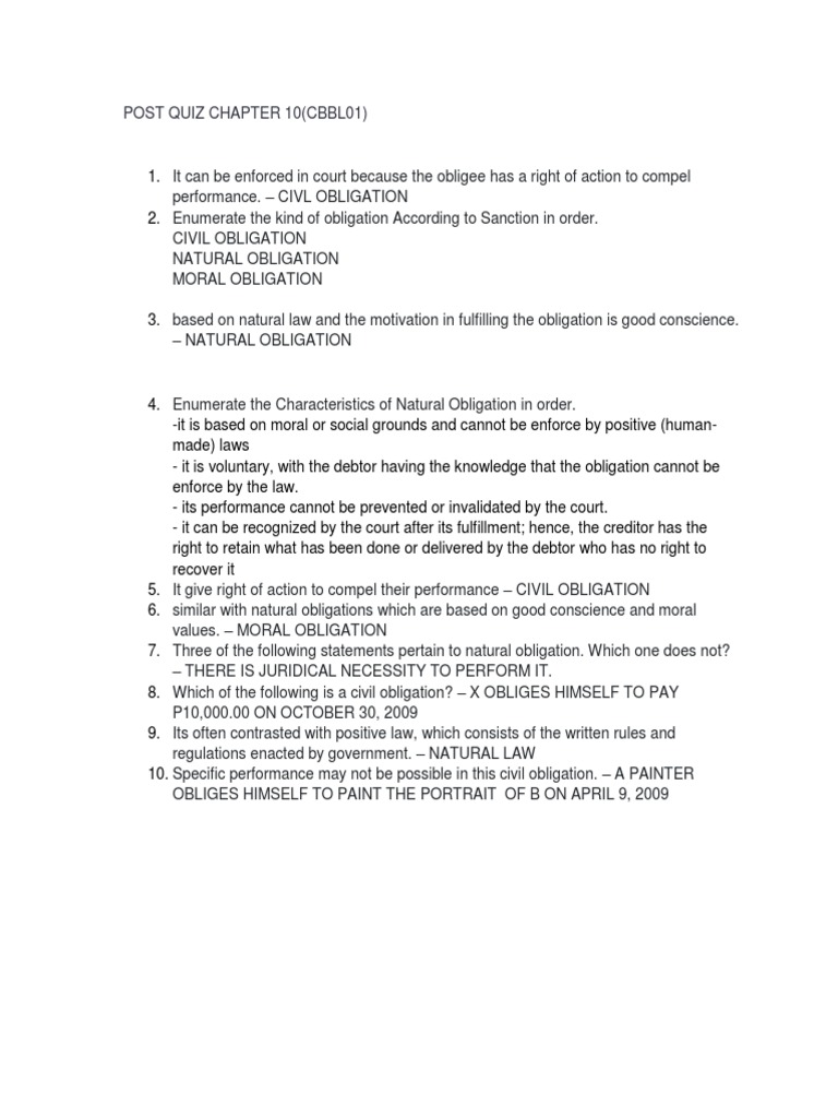 Understanding Natural Obligations | PDF