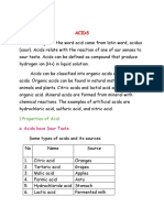 Acids: 1.properties of Acid