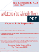 Corporate Social Responsibility-XUB HRM 21-22