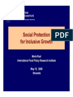 Social Protection For Inclusive Growth For Inclusive Growth: International Food Policy Research Institute