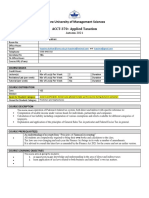 ACCT 370-Applied Taxation-Huzaima Bukhari