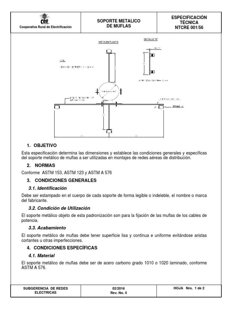 56soporte Metalico de Muflas | PDF | Acero | Rieles