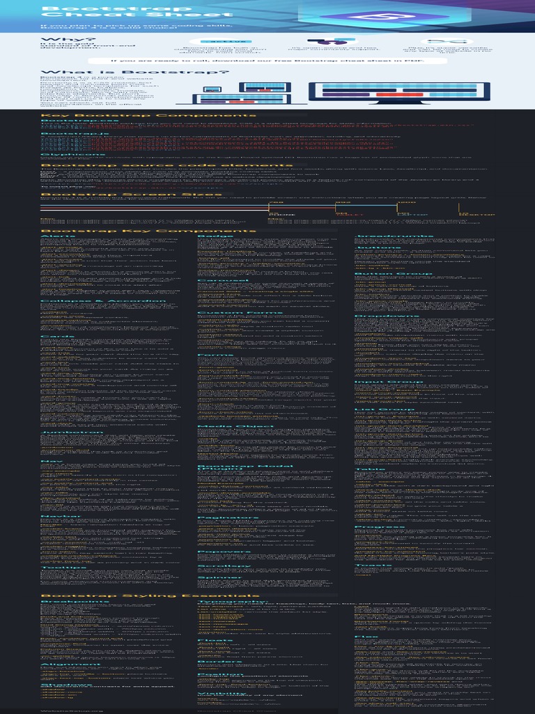 Bootstrap Cheat Sheet Summary Full | PDF