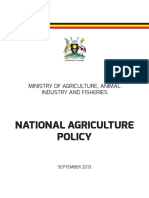 National Agriculture Policy: Ministry of Agriculture, Animal Industry and Fisheries