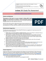 Teacher Overview: 9th Grade Pre Assessment: Go Directly To Student-Facing Materials!