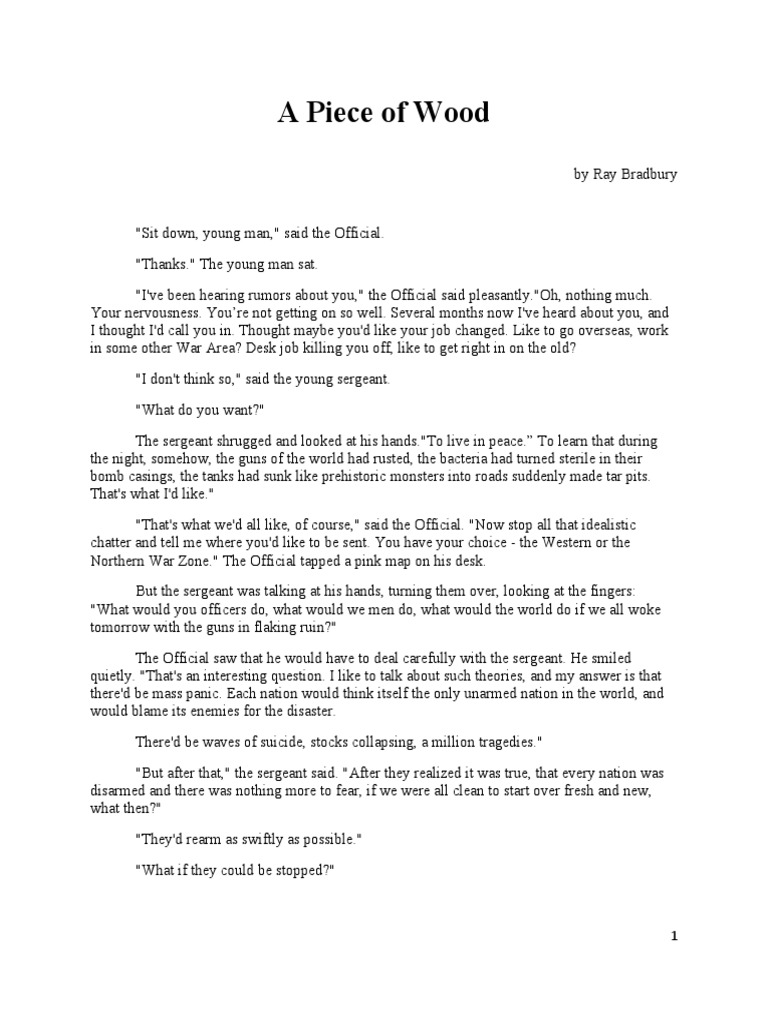 A Piece of Wood | PDF