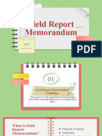 Field Report Memo Structure