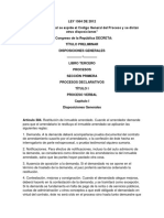 Código General Del Proceso, Ley 1564 Del 2012 (384-5)