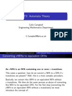 AT3: Automata Theory: Colin Campbell Engineering Mathematics Department