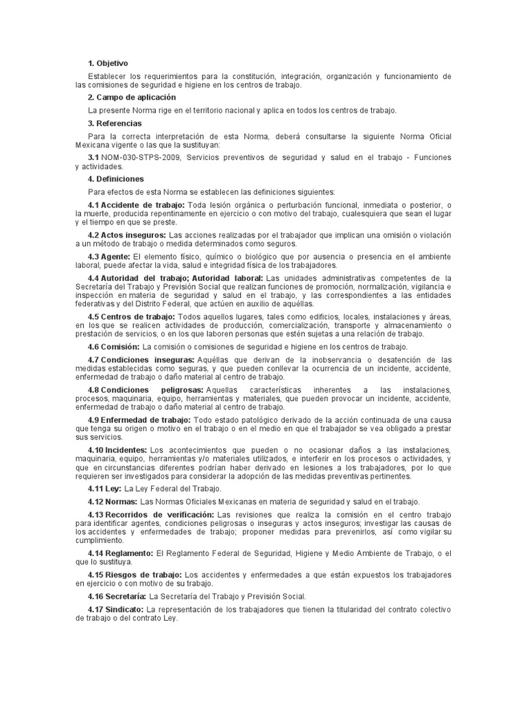 Nom 019 STPS-2011 | PDF | México | Ciencias de la Salud