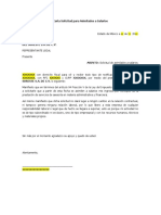 Carta Solicitud para Asimilados A Salarios SB