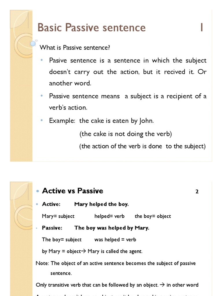The Fifth Meeting Online, Passive Voice | PDF | Verb | Subject (Grammar)