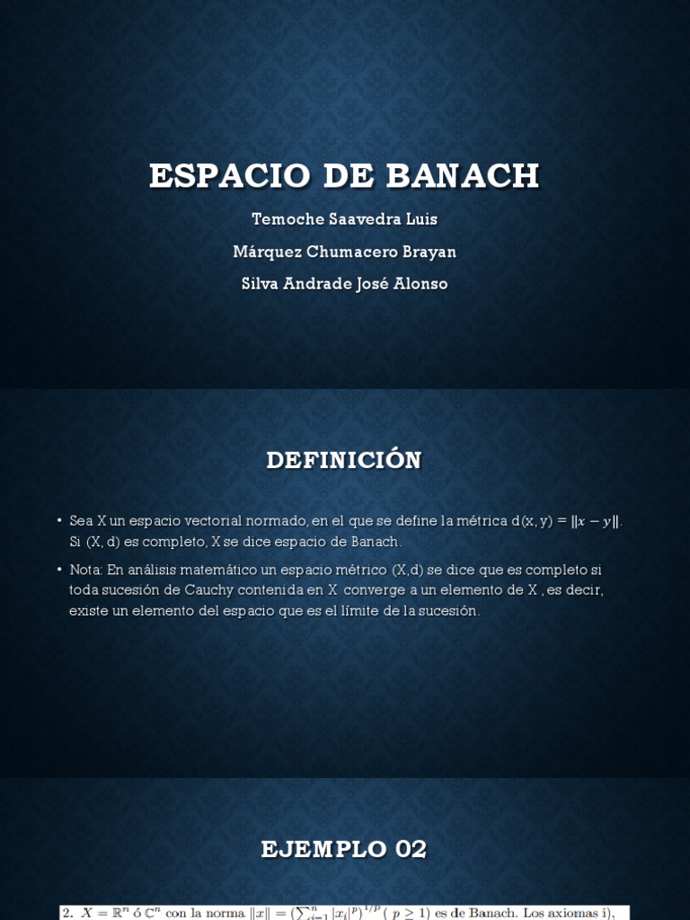 Espacio de Banach PDF Espacio de Banach Límite (Matemáticas)