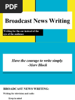 Broadcast News Writing